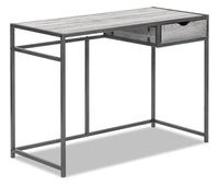 Bureau Everly de 42,25 po avec tiroir - gris