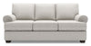 Sofa personnalisable Roll de Sofa Lab de 86 po fabriqué au Canada en tissu de chenille argentée Luxury Silver avec accoudoirs enroulés