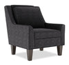 Fauteuil d’appoint club Sofa Lab personnalisable de 29 po fabriqué au Canada en tissu de chenille gris Luxury Charcoal avec pattes en bois