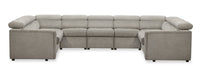  Sofa sectionnel Savvy 5 pièces en tissu d’apparence lin