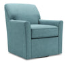 Fauteuil d’appoint pivotant Sofa Lab personnalisable de 31 po fabriqué au Canada en tissu de velours - bleu Sea Blue