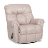 Fauteuil pivotant, berçant et inclinable 8527 en tissu d'apparence cuir - commodore tradition