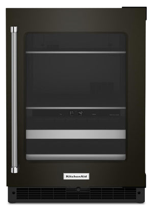 Refroidisseur à boissons KitchenAid de 4,9 pi³ et de 24 po sous le comptoir - acier inoxydable noir avec fini PrintShieldMC - KUBR314KBS