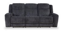  Sofa Atlantis de 90 po en tissu gris foncé avec inclinaison électrique