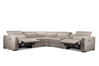  Sofa sectionnel à inclinaison électrique Adelaide 6 pièces - gris 