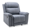 Fauteuil inclinable Silas en microsuède - acier