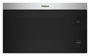 Four à micro-ondes à hotte intégrée Whirlpool de 1,1 pi³ à installation affleurée avec cuisson à 900 W - acier inoxydable résistant aux traces de doigts - YWMMF5930PZ