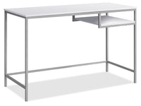 Bureau Franzie de 48 po avec tablette - blanc