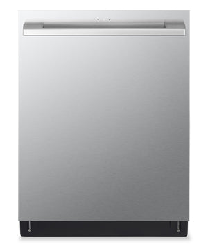 Lave-vaisselle intelligent encastré LG Studio à 40 dBA de 24 po avec commandes sur le dessus et QuadWashMC Pro - acier inoxydable Smudge-ProofMD - SDWB24S3