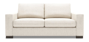 Sofa personnalisable Track de Sofa Lab de 75 po de format condo fabriqué au Canada en tissu de chenille beige Luxury Sand 