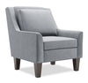 Fauteuil d’appoint club Sofa Lab personnalisable de 29 po fabriqué au Canada en tissu de velours gris avec pattes en bois