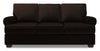 Sofa personnalisable Roll de Sofa Lab de 86 po fabriqué au Canada en tissu de chenille avec accoudoirs enroulés - brun Luxury Chocolate