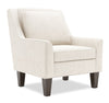 Fauteuil d’appoint club Sofa Lab personnalisable de 29 po fabriqué au Canada en tissu de chenille beige Luxury Sand avec pattes en bois