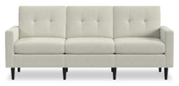  Sofa modulaire BLOK de Scott Living de 88,97 po en tissu bouclé ivoire avec accoudoirs à l’anglaise et coussins réversibles