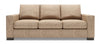 Sofa personnalisable Track de Sofa Lab de 85 po fabriqué au Canada en tissu de chenille taupe Luxury Taupe avec accoudoirs rectilignes