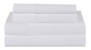 Ensemble de draps Dri-TecMD Bedgear 4 pièces pour lit double - blanc