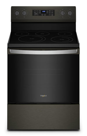 Cuisinière électrique Whirlpool de 5,3 pi³ avec friture à air et autonettoyage - acier inoxydable noir - YWFE550S0LV