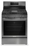 Cuisinière à gaz Frigidaire Gallery de 5,1 pi³ avec convection totale et friture à air - acier inoxydable noir Smudge-ProofMD - GCRG3060BD