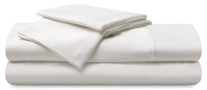 Ensemble de draps haute performance Hyper-LinenMC de Bedgear 4 pièces pour grand lit - blanc brilliant 