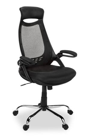 Fauteuil président Kegan en filet - noir  