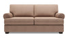 Sofa personnalisable Roll de Sofa Lab de 76 po de format condo fabriqué au Canada en tissu d’apparence lin brun Pax Wicker 