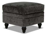  Pouf Bellmont en chenille - anthracite 