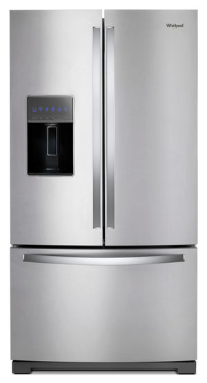 Réfrigérateur Whirlpool de 27 pi³ et de 38,5 po à portes françaises - acier inoxydable résistant aux traces de doigts - WRF757SDHZ