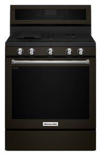  Cuisinière à gaz KitchenAid de 5,8 pi³ avec technologie AquaLiftMD et autonettoyage - acier inoxydab…