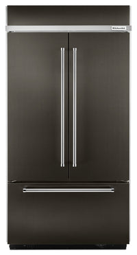  Réfrigérateur KitchenAid de 24,2 pi³ et de 45 po à congélateur inférieur - acier inoxydable noir ave…