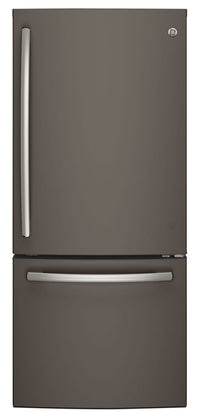  Réfrigérateur GE de 20,9 pi³ et de 29,8 po à congélateur inférieur - ardoise - GDE21DMKES