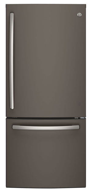 Réfrigérateur GE de 20,9 pi³ et de 29,8 po à congélateur inférieur - ardoise - GDE21DMKES