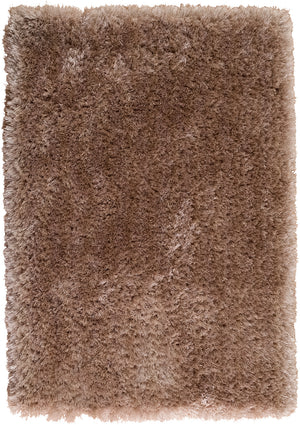 Carpette Sparkle de couleur champagne à poil long – 5 pi x 8 pi