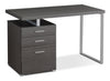 Bureau d’ordinateur Rimini de 48 po à 3 tiroirs - gris