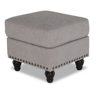  Pouf Wynn en chenille - gris 