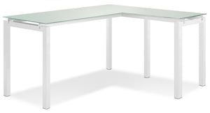 Bureau en forme de L Bexley de 61 po - blanc