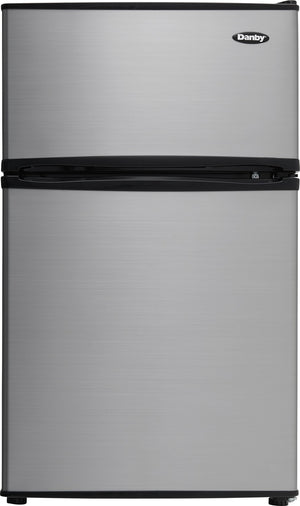 Réfrigérateur compact Danby de 3,2 pi³ et de 18,9 po à congélateur supérieur - acier inoxydable - DCR031B1BSLDD