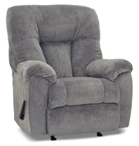  Fauteuil berçant inclinable Earth de Design à mon image de 39 po en tissu de chenille gris ardoise