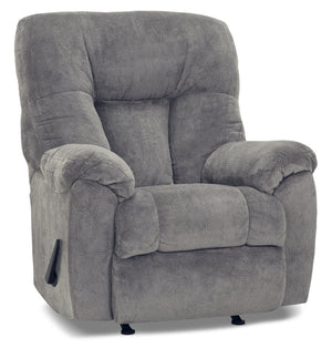 Fauteuil berçant inclinable Earth de Design à mon image de 39 po en tissu de chenille gris ardoise