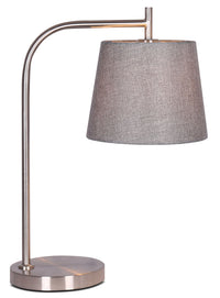 Lampe de table courbée Kaitlyn de 20 po acier brossé